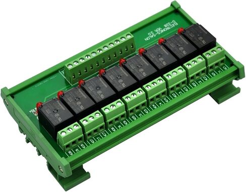 إلكترونيات-صالون DIN Rail Mount 8 SPDT وحدة واجهة مرحل الطاقة. (جهد التشغيل: تيار مستمر 24 فولت) in Saudi Arabia