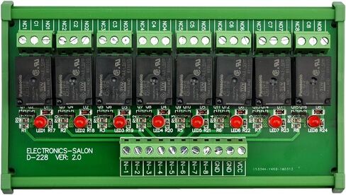 إلكترونيات-صالون DIN Rail Mount 8 SPDT وحدة واجهة مرحل الطاقة. (جهد التشغيل: تيار مستمر 24 فولت) in Saudi Arabia