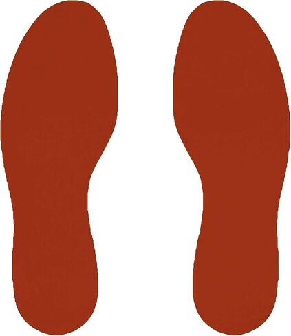9.5" Red Footprints for 5S Lean Organization Floor Marking,Industrial Adhesive with Removable Liner,Ideal for Warehouse, Factory & Office - 6 Pcs (3 Pairs) in Saudi Arabia