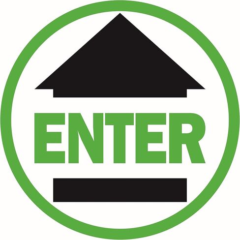 Enter Sign, 10 Decals per Pack, 7.5" Round, Social distancing Sign, Social distancing Floor Decals in Saudi Arabia