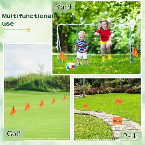 300 قطعة من أعلام العلامات مقاس 15 × 4 × 5 بوصة لأعلام ساحة الحديقة وأعلام الحديقة وأعلام المسح لري العشب والمناظر الطبيعية وسياج الرش وعلم تدريب الحيوانات الأليفة (برتقالي) in Saudi Arabia