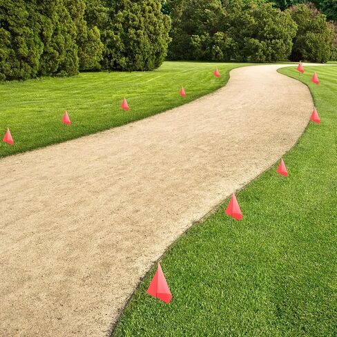 Marking 30 Pack Flags Yard Flags 12 x 2.5 x 3.5 Inch Marker Flags for Lawn Yard Flags Landscape Flgs Survey Flags, Sprinkler Flags, Irrigation Flags（red) in Saudi Arabia