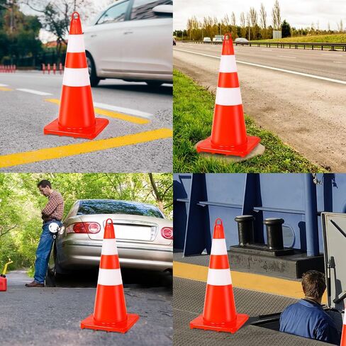 Traffic Safety Cone 28 Inches, with Reflex Collars of Parking Lots, Lane Road Traffic Control Construction Driving Safety Cone 8 Pack in Saudi Arabia