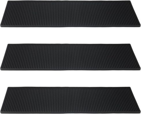 3 PCS 8 x 24 Inch Rubber Bar Mats, Non-Slip Rubber Bar Service Top Spill Mats, PVC Bar Spill Mat Drinks Mixing Pad for Bars, Home Kitchen, Pubs, Restaurants in Saudi Arabia