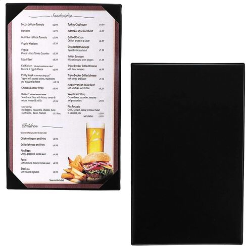 حوامل غطاء قائمة طعام جوفال باللون الأسود (14 × 8 بوصة، 12 عبوة) in Kuwait