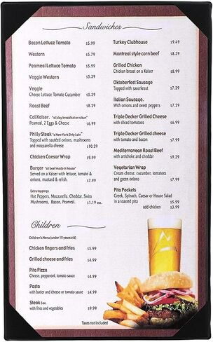 حوامل غطاء قائمة طعام جوفال باللون الأسود (14 × 8 بوصة، 12 عبوة) in Kuwait