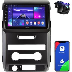 ستيريو سيارة Android لـ Ford F150 2009-2012 ترقية الراديو (3RAM+32ROM) CARPLAY اللاسلكي Auto 9 بوصة Qled Touch Screen GPS MINORRORING 5GWIFI ميكروفون (مع كاميرا 1080 بكسل) in Kuwait
