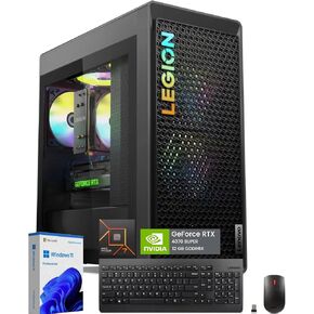 Lenovo Legion Tower 5 Gaming Desktop Computer - AMD Ryzen 7700(up to 5.30 GHz), NVIDIA RTX 4070 Super 12GB GDDR6X, 32GB DDR5, 2TB SSD, Windows 11 Pro, Wi-Fi 6E, Bluetooth 5.3, W/USB Mouse & Keyboard in Kuwait