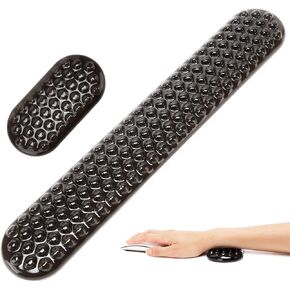 Megrez Clear Gel Wrist Rest للوحة المفاتيح والماوس ، راحة معصم لوحة مفاتيح الجلور الكريستال ، مجموعة Wrestrest المريحة ، لوحة مفاتيح الراحة السحابية ، Clear in Kuwait