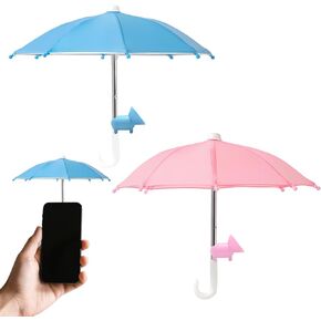 2 PCS Phone Smbrella ، مظلة للهاتف ، شمس الهاتف الظل ، لظلال الشمس ، عالمي لطيف مع كوب الشفط على الطراز الخنزير ، في الهواء الطلق مضاد للارتفاع. in Kuwait