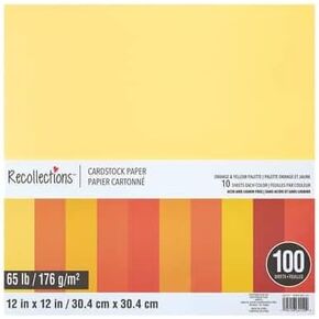 Orange & Yellow Palette 12"; x 12"; Cardstock Paper by Recollections™, 100 Sheets in Saudi Arabia
