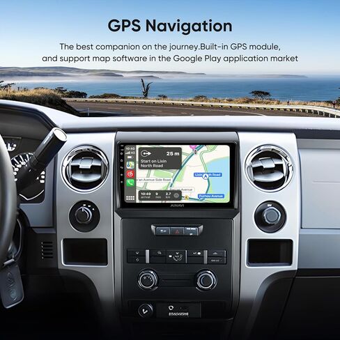ستيريو سيارة Android لـ Ford F150 2009-2012 ترقية الراديو (3RAM+32ROM) CARPLAY اللاسلكي Auto 9 بوصة Qled Touch Screen GPS MINORRORING 5GWIFI ميكروفون (مع كاميرا 1080 بكسل) in Kuwait