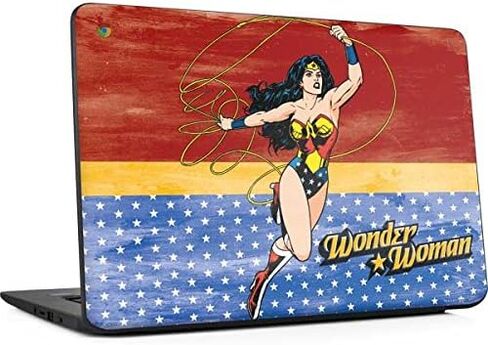 Skinit Skinit Lastop Captop Skin متوافق مع Chromebook 14 G5 - Warner Bros Wonder Woman المرخصة رسميًا على استعداد لمحاربة التصميم in Saudi Arabia