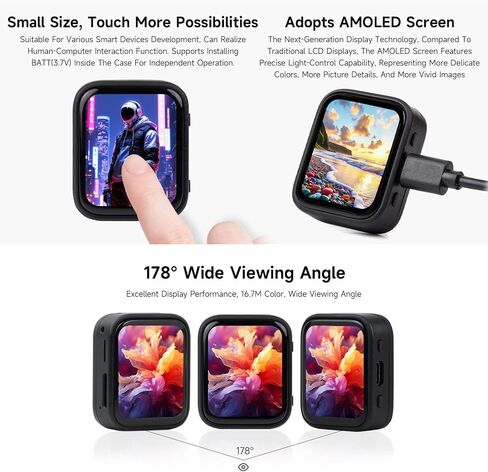 Waveshare RP2350 1.8inch AMOLED Touch Display Development Board, 368×448 Pixels, Low Power Touchscreen, QSPI Interface, Dual-core & Dual-Architecture Design, Accelerometer and Gyroscope Sensor in Saudi Arabia