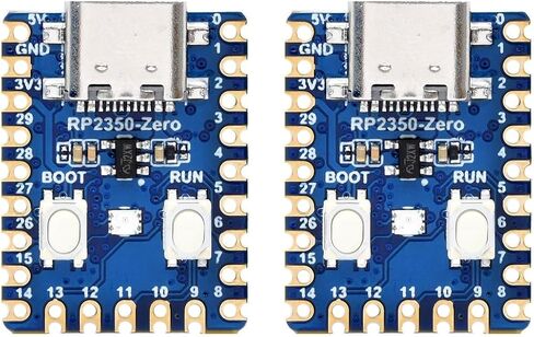 Waveshare 2PCS RP2350-Zero Mini Development Board, Raspberry Pi Microcontroller Development Board, Based On Raspberry Pi Dual-core & Dual-Architecture Microcontroller in Saudi Arabia