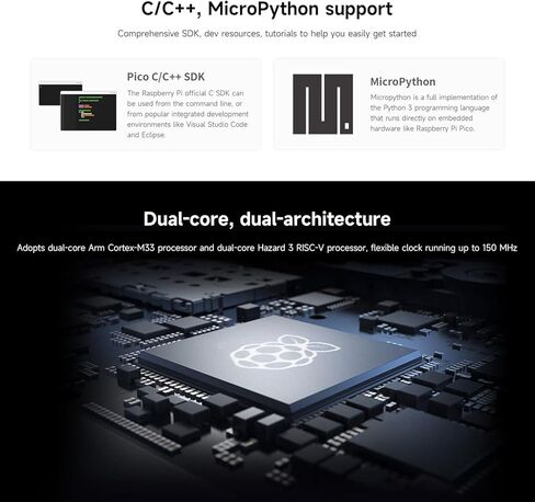 Waveshare 2PCS RP2350-Zero Mini Development Board, Raspberry Pi Microcontroller Development Board, Based On Raspberry Pi Dual-core & Dual-Architecture Microcontroller in Saudi Arabia