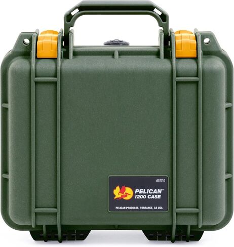 ColorCase Pelican Protector 1200 Case OD Green - Small Size Waterproof Case (Case Only) - OD Green Latches in Saudi Arabia