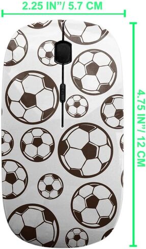 2.4GHz USB Wireless Mouse, Football Soccer Pattern, Ergonomic Slim Computer Mice for Kids in Saudi Arabia
