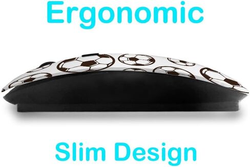 2.4GHz USB Wireless Mouse, Football Soccer Pattern, Ergonomic Slim Computer Mice for Kids in Saudi Arabia