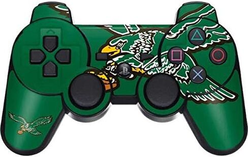 ألعاب Skinit Scenit Maming Skin متوافقة مع PS3 Dual Shock Wireless Controller - تصميم شعار NFL Philadelphia المرخص رسميًا in Saudi Arabia
