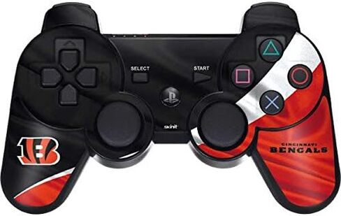 Skinit Decal Gaming Skin Compatible with PS3 Dual Shock Wireless Controller - Officially Licensed NFL Cincinnati Bengals Design in Saudi Arabia