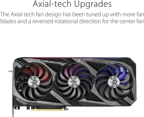 ASUS ROG Strix NVIDIA GeForce RTX 3070 Ti OC Edition Gaming Graphics Card (PCIe 4.0, 8GB GDDR6X, HDMI 2.1, DisplayPort 1.4a, Axial-tech Design, 2.9-Slot, Super Alloy Power II, GPU Tweak II) (Renewed) in Saudi Arabia