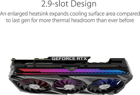 ASUS ROG Strix NVIDIA GeForce RTX 3070 Ti OC Edition Gaming Graphics Card (PCIe 4.0, 8GB GDDR6X, HDMI 2.1, DisplayPort 1.4a, Axial-tech Design, 2.9-Slot, Super Alloy Power II, GPU Tweak II) (Renewed) in Saudi Arabia
