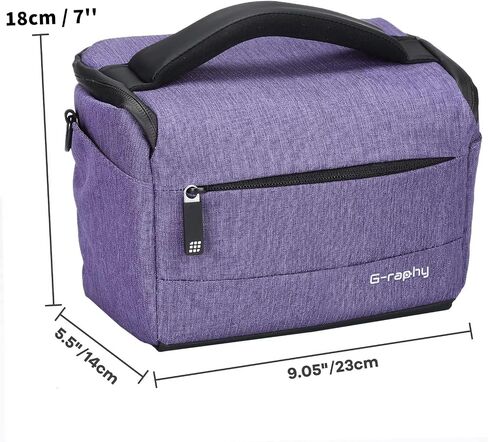 G-raphy Camera Bag Photographers Camera Sling Bag with Removable Padded Dividers Women Men for Dslr SLR Cameras, Lenses and Etc(Black) in Saudi Arabia