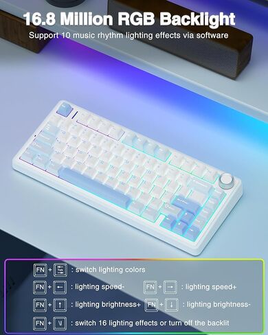 AULA Wireless Keyboard and Mouse Combo, F75 Mechanical Keyboard SC900 Max Wireless Mouse in Kuwait