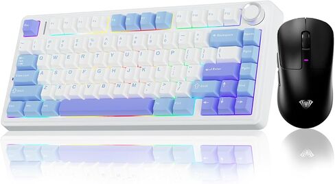Aula Wireless Keyboard و Mouse Combo ، F75 Mechanical Keyboard SC680 Wireless Mouse in Saudi Arabia