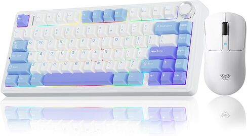 AULA Wireless Keyboard and Mouse Combo, F75 Mechanical Keyboard SC680 Wireless Mouse in Saudi Arabia