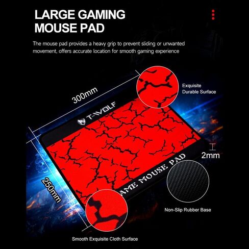 Yunir Wired RGB Backlit Gaming Keyboard and Mouse Combo, Gaming Headset Mouse Pad Combo,Rainbow Backlight Gaming Set,Ergonomic Design,All in 1 PC Bundle for Wins PC in Saudi Arabia