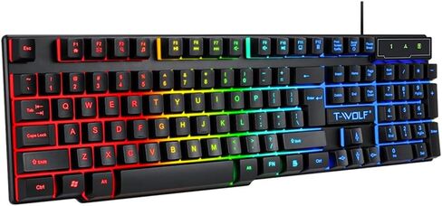Yunir Wired RGB Backlit Gaming Keyboard and Mouse Combo, Gaming Headset Mouse Pad Combo,Rainbow Backlight Gaming Set,Ergonomic Design,All in 1 PC Bundle for Wins PC in Saudi Arabia