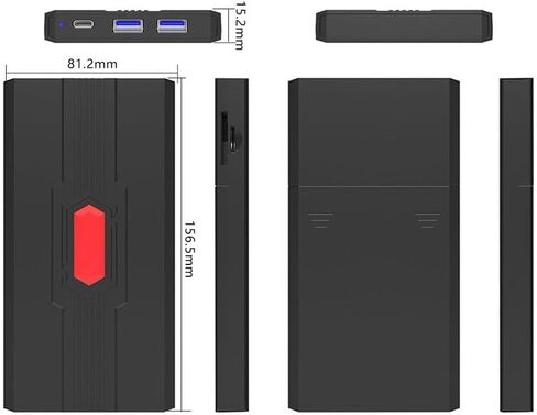 حالة محرك الأقراص الثابتة متعددة الوظيفية 2.5 بوصة USB3.0/TYPE-C/TF/SD CAST in Kuwait