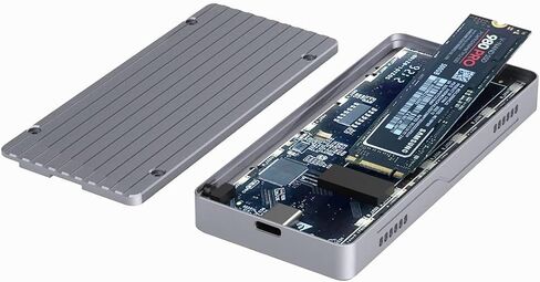 Smart Display Screen M.2 Solid State Drive Case 10GB Protocol NVMe/Data Aluminum Alloy Housing(Color:D) in Kuwait
