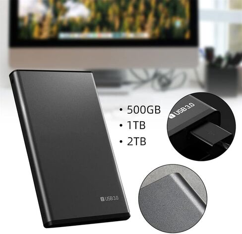 2.5 محرك الأقراص الصلبة HDD Mobile USB3.0 Long Mobile Hard Disk 500GB 1TB 2TB تخزين محرك أقراص خارجي محمول للكمبيوتر المحمول (الحجم: 2 تيرابايت) in Kuwait