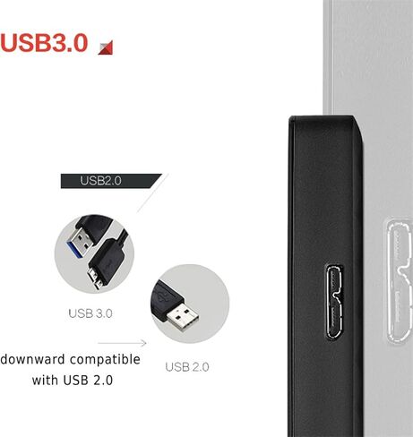 Expansion HDD Drive Disk 1TB 2TB 4TB USB3.0 External HDD 2.5" Portable External Hard Disk(Size:2TB) in Kuwait