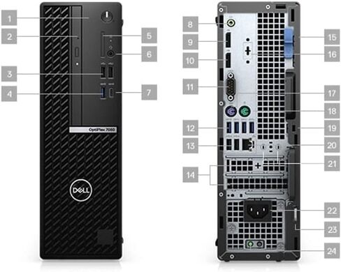 Dell Optiplex 7080 SFF سطح المكتب | CORE I7-10700 - محرك أقراص صلبة 512GB SSD - ذاكرة الوصول العشوائي 16 جيجابايت | 8 النوى @ 4.8 جيجاهرتز وين 11 برو بلاك (متجدد) in Kuwait