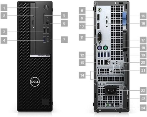 Dell Optiplex 7080 SFF سطح المكتب | CORE I7-10700 - محرك أقراص صلبة 512GB SSD - ذاكرة الوصول العشوائي 16 جيجابايت | 8 النوى @ 4.8 جيجاهرتز وين 11 برو بلاك (متجدد) in Kuwait