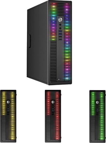 HP RGB Gaming Desktop PC ، AMD A10 PRO 3.5GHz حتى 3.8 جيجا هرتز ، 16 جيجا بايت DDR4 ، 256G SSD + 3TB ، Radeon RX 550 4G GDDR5 ، 600M WIFI & Bluetooth 5.0 ، RGB Keyboard & Mouse ، Windows 11 (READED) in Kuwait
