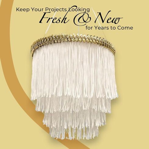 Trims By The Yard 12" Chainette Fringe Trim, Polyester-Made Decorative Fringe Trim, for Costumes, Home Decor, and Party Decorations, Durable Fringes, 5-Yard Cut, Blue in Saudi Arabia