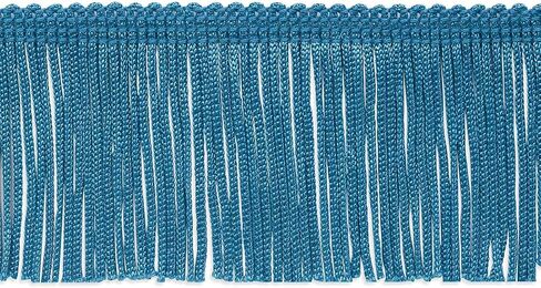 Trims By The Yard 12" Chainette Fringe Trim, Polyester-Made Decorative Fringe Trim, for Costumes, Home Decor, and Party Decorations, Durable Fringes, 5-Yard Cut, Blue in Saudi Arabia