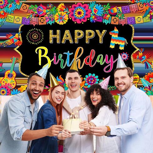 مهرجان مكسيكي ، خلفية عيد ميلاد ، الورق الملون ، خلفية عيد ميلاد الأزهار الخلفية للمكسيك سينو دي مايو ، حفل عيد ميلاد ديكور ، لافتات ، صور فوتوبوث ، 7x5ft in Kuwait