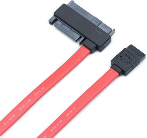 SATA to SAS SFF-8482 Hard Drive Data Cable Compatible with Server HDD SSD – 29+15 Pin to 7 Pin Female, 26AWG High Speed 6Gbps, Red Flat Connector (0.5m) in Saudi Arabia
