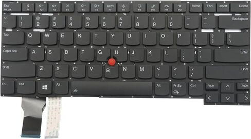 بُعزف بانيات خلفية ، استبدال لوحة مفاتيح الكمبيوتر المحمول لـ Lenovo ThinkPad T14S Gen 2 ، P1 Gen 4 Gen 5 ، X1 Extreme 4th Gen X1 Extreme Gen 5 US Layout مع Trackpoint Black بدون إطار in Kuwait