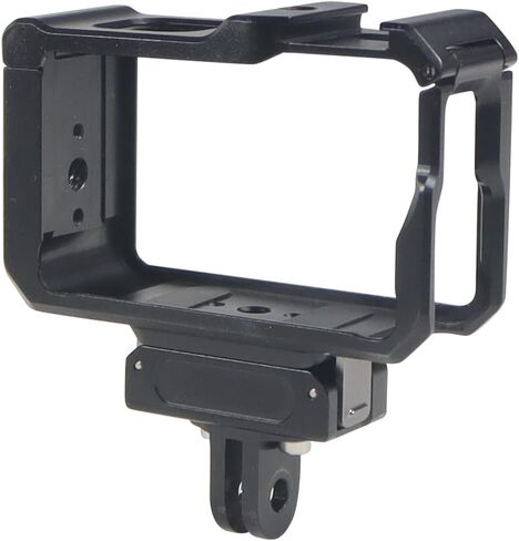 Aluminum Protective Frame Compatible with Action 5pro/4/3 Horizontal and Vertical Photograph Camera Cage with Cold Shoe Slot (for Action 5Pro/4/3 Black) in Kuwait