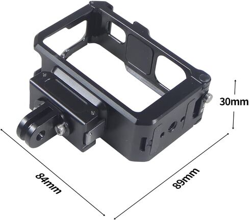 Aluminum Protective Frame Compatible with Action 5pro/4/3 Horizontal and Vertical Photograph Camera Cage with Cold Shoe Slot (for Action 5Pro/4/3 Black) in Kuwait