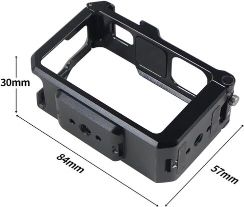 Aluminum Protective Frame Compatible with Action 5pro/4/3 Horizontal and Vertical Photograph Camera Cage with Cold Shoe Slot (for Action 5Pro/4/3 Black) in Kuwait