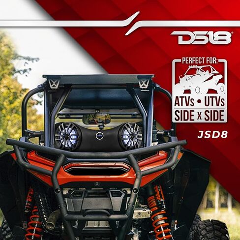 DS18 JSD8/BK Hydro 8 "NXL-8BK Double Jet Ski Bar مع مصابيح LED RGB متكاملة 750 واط أسود (مكبرات صوت) in Kuwait