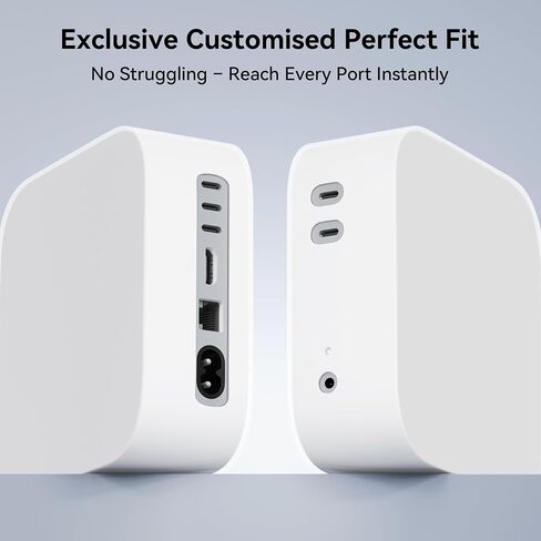 علبة سيليكون Yottamaster لـ Mac Mini M4 Pro/Mac Mini M4 2024 ، غطاء واقعي ، سيليكون ناعم ، تصميم قذيفة ضئيلة ، حماية 360 درجة مئوية ، أبيض in Saudi Arabia